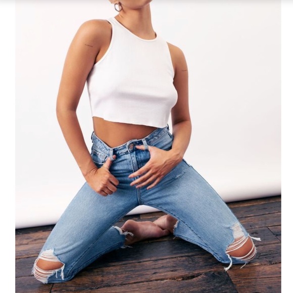 Garage Denim Mom Distressed Jeans - Picture 9 of 14